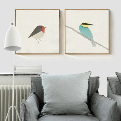 Red Robin Bee Eater Birds Wall Art Fine Art Canvas Prints For Living Room Bedroom Art Decor