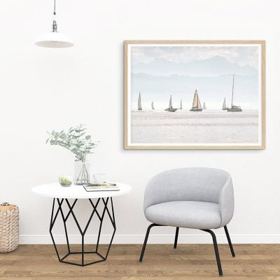 Summer Sailing Seascape Wall Art Modern Landscape Pictures For Living Room Home Office