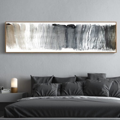 Urban Shades Of Black Gray Beige Abstract Wall Art Wide Format Pictures For Living Room