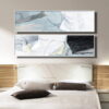 Wide Format Abstract Marble Print Wall Art For Bedroom Above The Bed Above The Sofa