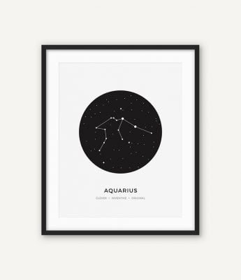 Zodiac Star Signs Posters Celestial Constellations Modern Nordic Wall Art For Bedroom