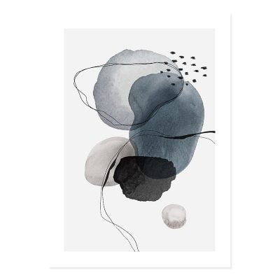 Abstract Elements Nordic Wall Art Neutral Color Pictures For Modern Home Office Decor