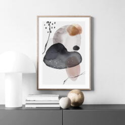 Abstract Elements Nordic Wall Art Neutral Color Pictures For Modern Home Office Decor