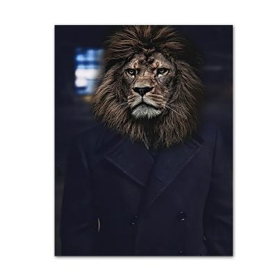 Animal Portraits Abstract Wall Art Pictures For Living Room Dining Room Home Office Decor