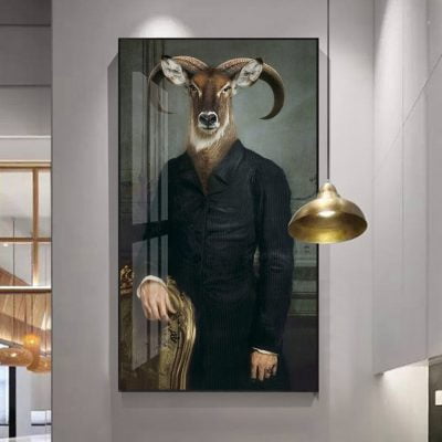 Animal Portraits Abstract Wall Art Pictures For Living Room Dining Room Home Office Decor