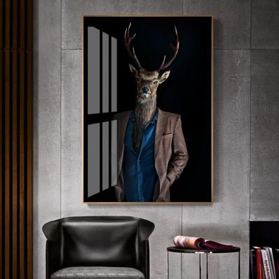 Animal Portraits Abstract Wall Art Pictures For Living Room Dining Room Home Office Decor