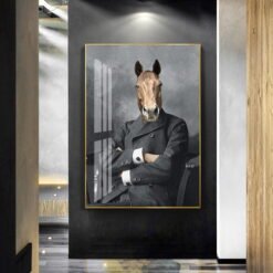 Animal Portraits Abstract Wall Art Pictures For Living Room Dining Room Home Office Decor