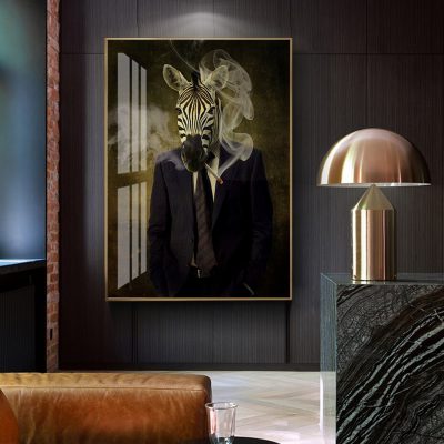 Animal Portraits Abstract Wall Art Pictures For Living Room Dining Room Home Office Decor