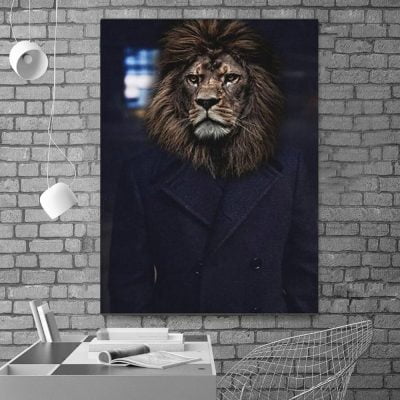 Animal Portraits Abstract Wall Art Pictures For Living Room Dining Room Home Office Decor