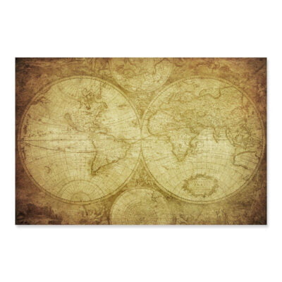 Antique Map Of The World Wall Art Fine Art Canvas Prints For Living Room Home Office Decor