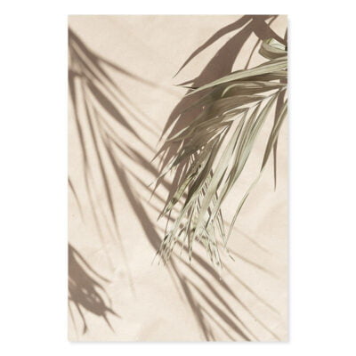 Beige Green Palm Floral Wall Art Modern Lifestyle Pictures For Living Room Bedroom Decor