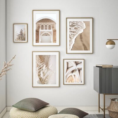 Bohemian Architecture Lifestyle Gallery Wall Art Simple Nature Pictures For Living Room Decor