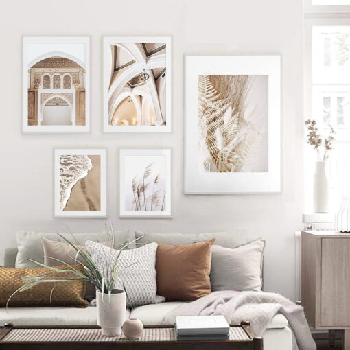 Bohemian Architecture Lifestyle Gallery Wall Art Simple Nature Pictures For Living Room Decor