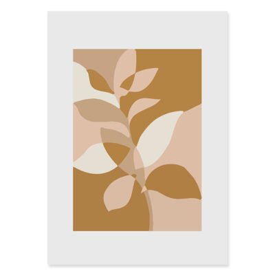 Brown Beige Boho Lifestyle Gallery Wall Art Minimalist Abstract Pictures For Living Room