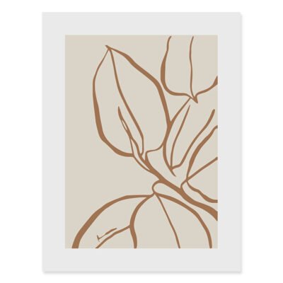 Brown Beige Boho Lifestyle Gallery Wall Art Minimalist Abstract Pictures For Living Room