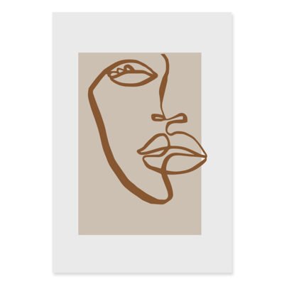 Brown Beige Boho Lifestyle Gallery Wall Art Minimalist Abstract Pictures For Living Room