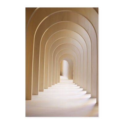 Cathedral Colonnades Wall Art Circular Arches Architectural Pictures For Home Office Decor