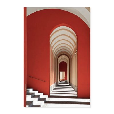 Cathedral Colonnades Wall Art Circular Arches Architectural Pictures For Home Office Decor