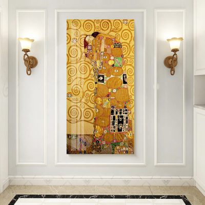 Classic Gustav Klimt Wall Art Fine Art Canvas Prints Bohemian Pictures For Entrance Hall
