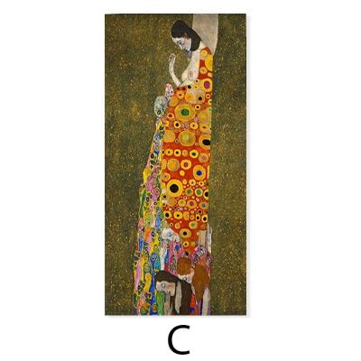 Classic Gustav Klimt Wall Art Fine Art Canvas Prints Bohemian Pictures For Entrance Hall