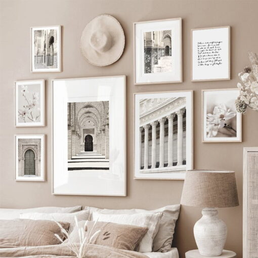 Classical Architectural Lifestyle Gallery Wall Art Bohemian Pictures For Modern Living Room