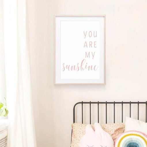 Cute Rainbows Nursery Wall Art Love Quote Colorful Bohemian Baby's Room Decor