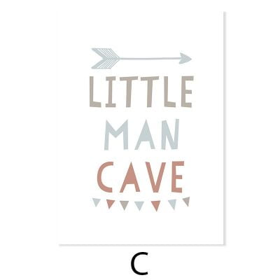 Dream Big Little One Cute Kids Wall Art Pictures For Baby Boys Room Nursery Decoration