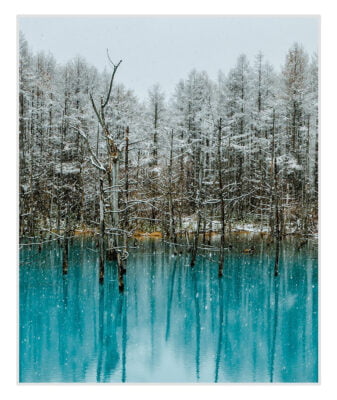 Emerald Lake Winter Landscape Wall Art Fine Art Canvas Prints For Living Room Decor