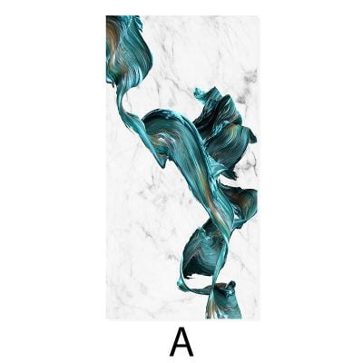 Jade Blue Liquid Marble Wall Art Large Format Picture For Modern Entrance Hallway Decor