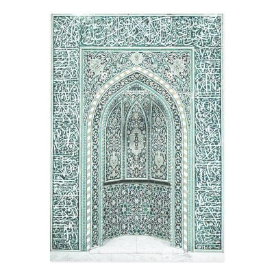 Jade Green Moroccan Arch Sun Sea Gallery Wall Art For Bohemian Living Room Decor