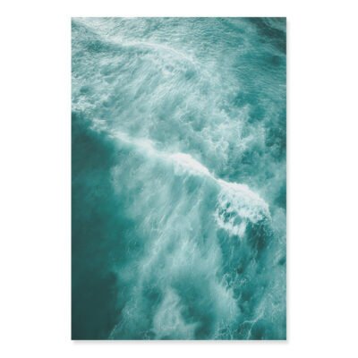 Jade Green Sea Beach Scenes Wall Art Modern Seascape Pictures For Home Office Decor