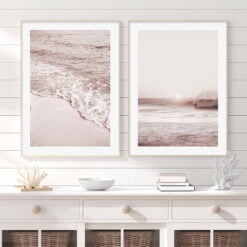 Light Shades Of Pink Beige Gallery Wall Art Modern Landscape Floral Pictures For Living Room