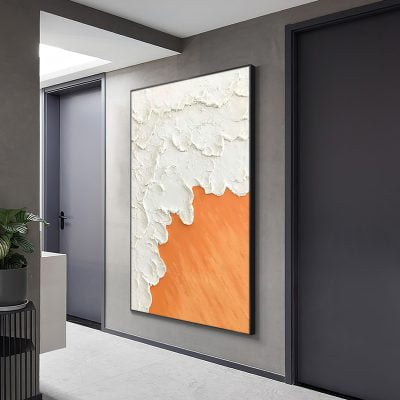 Modern Abstract Ocean Blue Golden Wall Art Fine Art Canvas Prints For Luxury Apartment