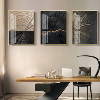 Modern Abstract Wood Grain Wall Art Fine Art Canvas Prints For Modern Loft Art Decor