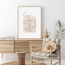 Modern Mid Century Bohemian Gallery Wall Art Minimalist Pictures For Living Room Decor