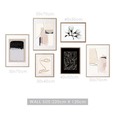 Modern Neutral Colors Minimalist Abstract Gallery Wall Art Pictures For Bedroom Living Room Decor