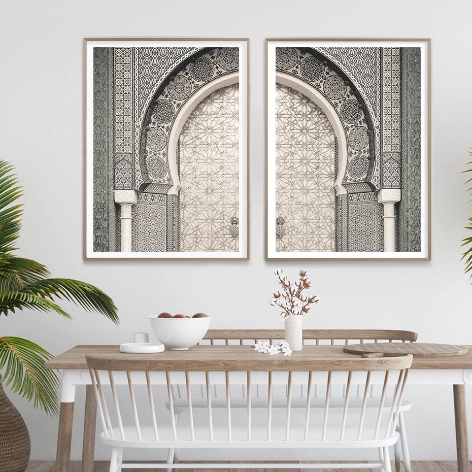 Moroccan Marrakesh Architectural Wall Art Arches Pictures For Living Room Wall Decor