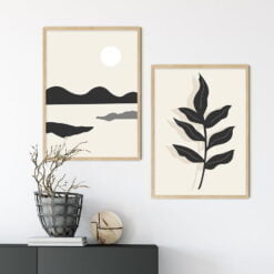 Neutral Colors Modern Abstract Gallery Wall Art Pictures For Modern Bohemian Interiors