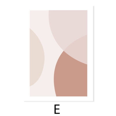 Neutral Shades Abstract Nordic Geometry Wall Art Pictures For Living Room Wall Decoration