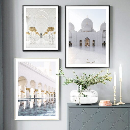 Ornate Mosque Inspirational Architectural Wall Art Pictures For Living Room Home Office