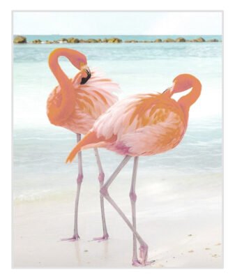 Pink Flamingo Venice Beach Travel Dream Gallery Wall Art Pictures For Modern Living Room