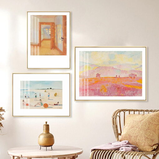 Summer Scenes Beach House Wall Art Sunny Pictures For Living Room Holiday Home Decor