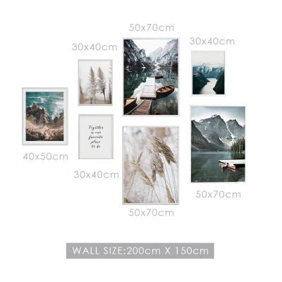 Tranquil Mountain Lake Landscape Wall Art Modern Pictures Of Calm For Home Office Decor