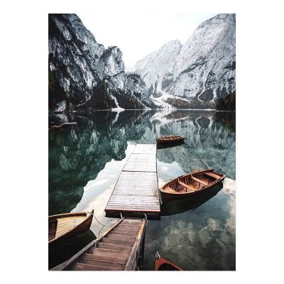 Tranquil Mountain Lake Landscape Wall Art Modern Pictures Of Calm For Home Office Decor