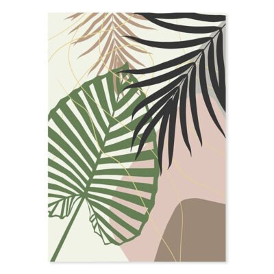 Tropical Bohemian Summer Wall Art Neutral Colors Modern Botanical Pictures For Living Room