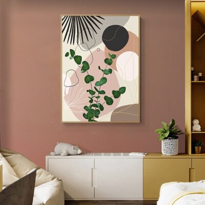 Tropical Bohemian Summer Wall Art Neutral Colors Modern Botanical Pictures For Living Room