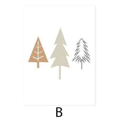 Wild One Trees Mountains Adventure Wall Art Trendy Nursery Decor For Kid's Room Decor