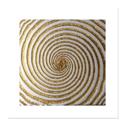 Modern Abstract Golden Geometric Line Art Wall Art Square Format Pictures For Home Office