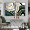 Abstract Marble Geode Geometrical Art Deco Fine Art Canvas Prints For Home Office Hotel Decor