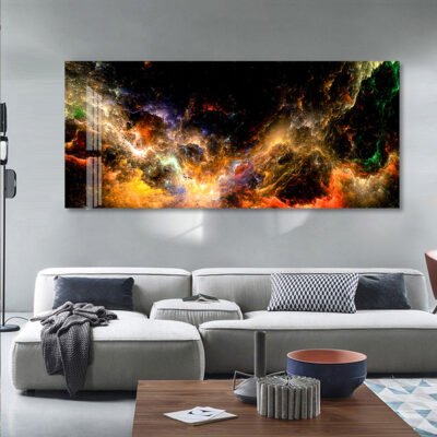 Alien Clouds Colorful Abstract Wall Art Fine Art Canvas Prints For Bedroom Living Room Decor